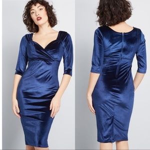 Steady Diva Modcloth Ballad 3/4 sleeve velvet dres